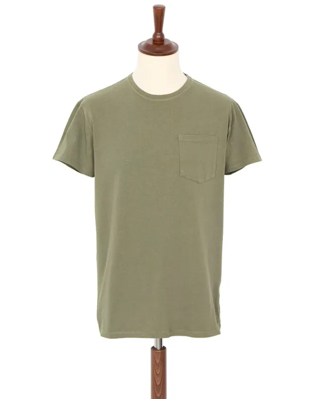 【Indigofera】Wilson T-Shirt Sicilian Green / 匹馬棉口袋素T 西西里橄欖綠 頂級匹馬棉 sold by Blue Beach Denim
