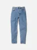 【Nudie Jeans】Breezy Britt Simply Blue / 女版高腰寬錐形褲 sold by Blue Beach Denim