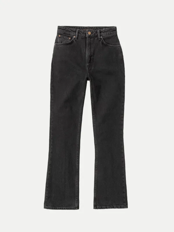 【Nudie Jeans】Rowdy Ruth Almost Black / 女版高腰微喇叭褲 sold by Blue Beach Denim