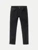 【Nudie Jeans】Lean Dean Dry Black Selvage 微彈性黑染赤耳 合身上寬下窄 黑色牛仔褲 sold by Blue Beach Denim