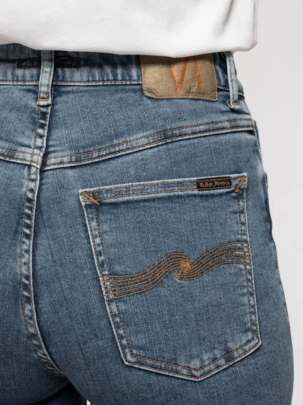 【Nudie Jeans】Hightop Tilde Light Stonewash 女版高腰彈力緊身牛仔褲 sold by Blue Beach Denim product image thumbnail 3