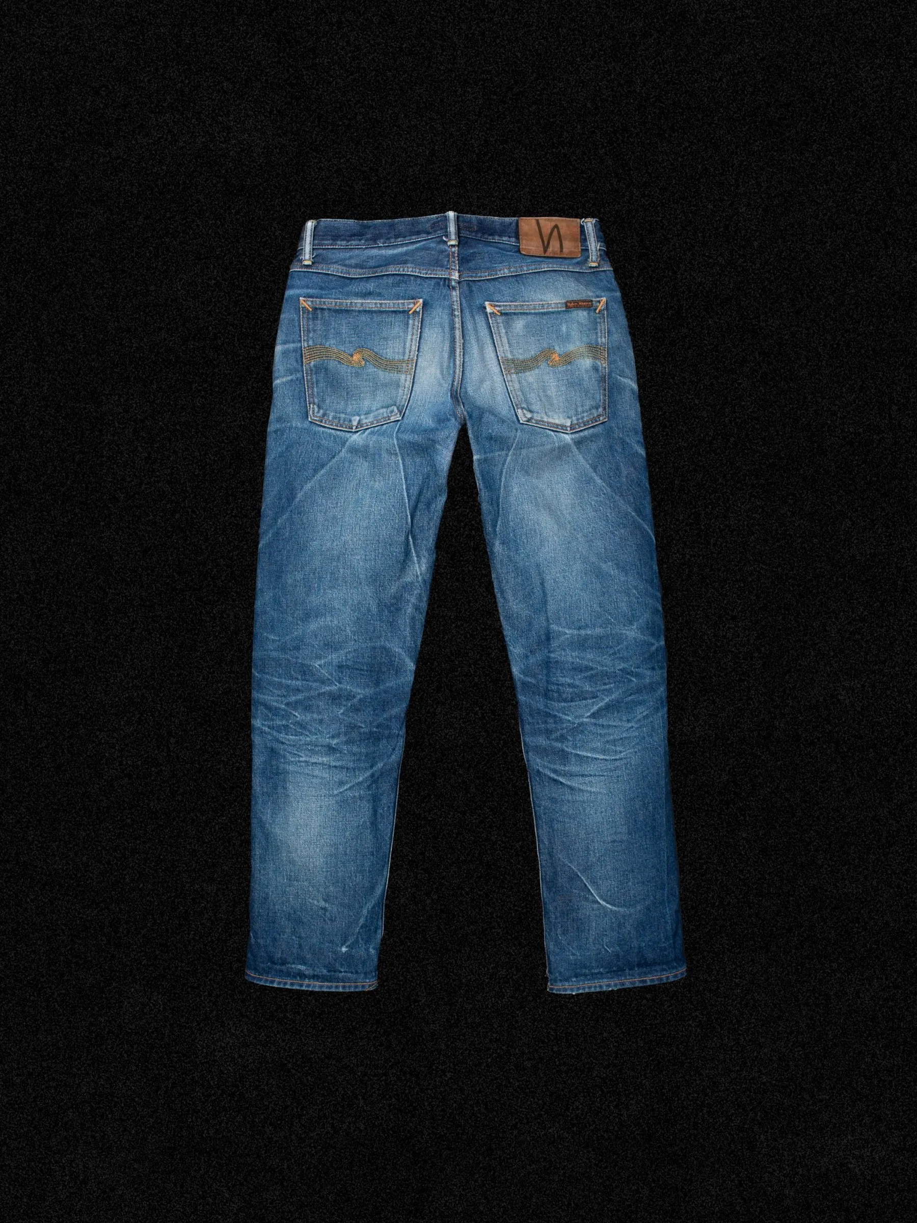 【Nudie Jeans】Rad Rufus Dry Emerald Selvage 15oz/高腰直筒 綠寶石 復古淺橘耳布邊 sold by Blue Beach Denim product image thumbnail 3