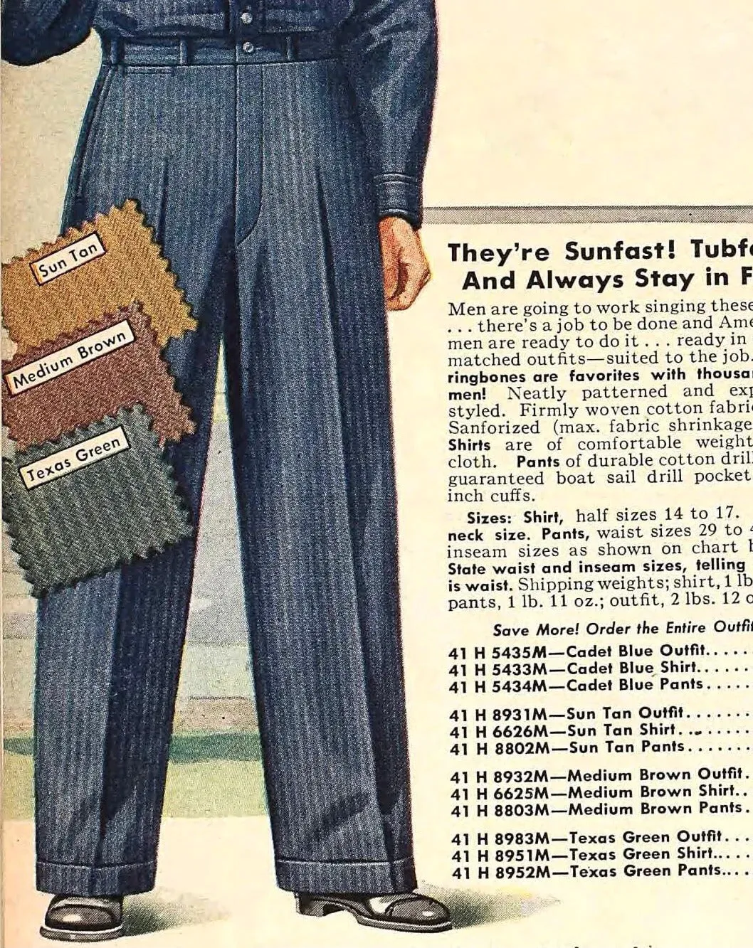 【The Rite Stuff】Pacemaker Denim Herringbone Twill Work Pants Cadet Indigo 10oz / 丹寧人字斜紋布工作褲 sold by Blue Beach Denim