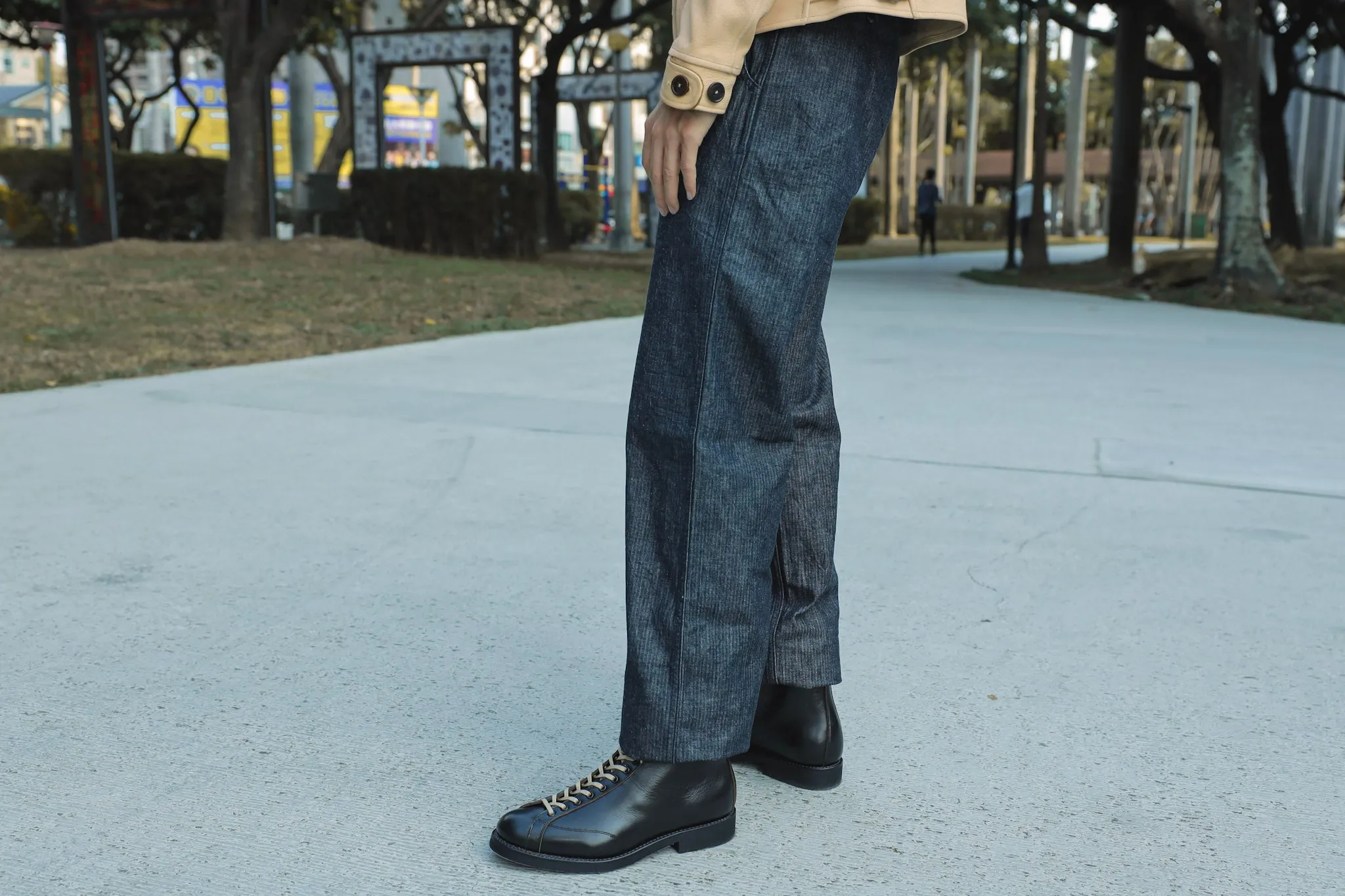 【The Rite Stuff】Pacemaker Denim Herringbone Twill Work Pants Cadet Indigo 10oz / 丹寧人字斜紋布工作褲 sold by Blue Beach Denim product image thumbnail 4