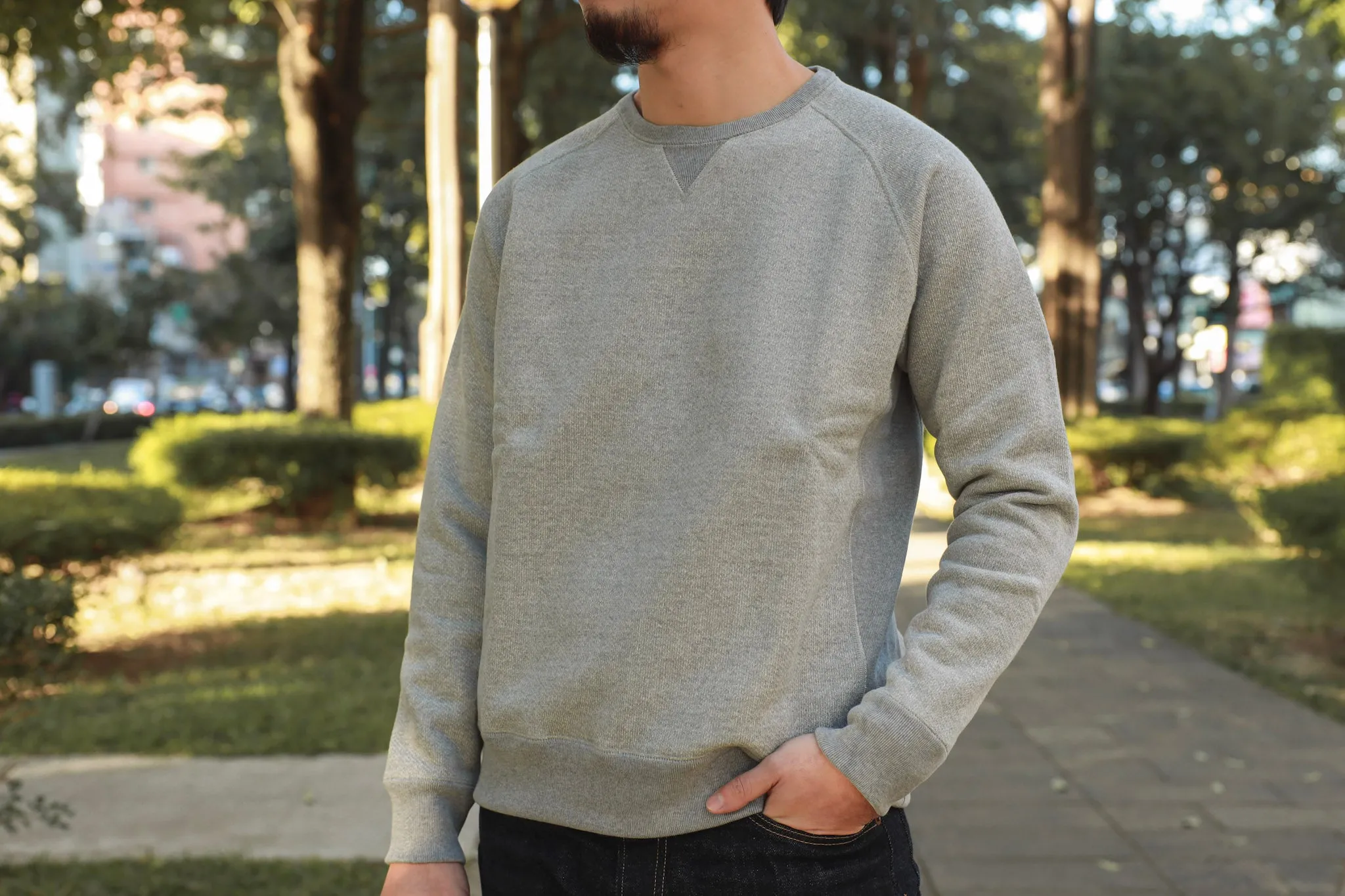 【Wonder Looper】Pullover Crewneck - Double Heavyweight French Terry - Heather Grey 雙層超重磅法式毛圈布 圓領衛衣 sold by Blue Beach Denim