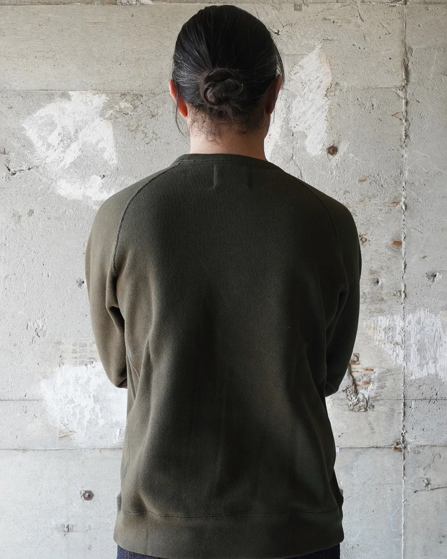【Wonder Looper】Pullover Crewneck - Double Heavyweight French Terry - Khaki Green 雙層超重磅法式毛圈布圓領衛衣 sold by Blue Beach Denim product image thumbnail 3