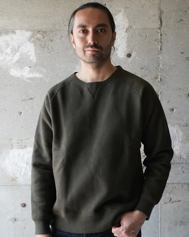 【Wonder Looper】Pullover Crewneck - Double Heavyweight French Terry - Khaki Green 雙層超重磅法式毛圈布圓領衛衣 sold by Blue Beach Denim