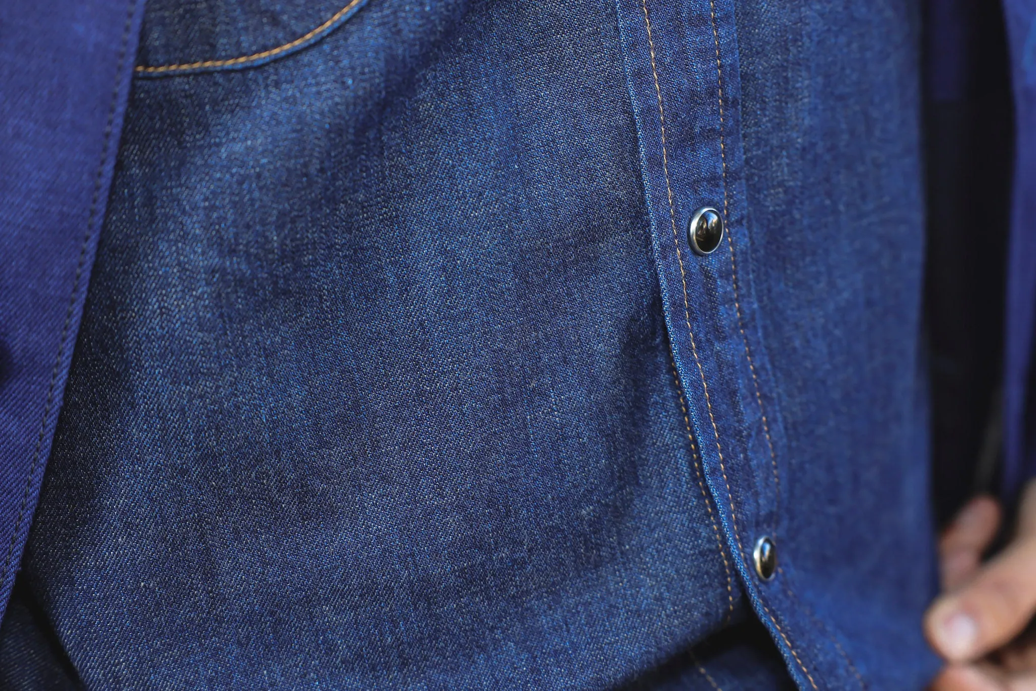 【Benzak Denim Developers】BCS-01 WESTERN SHIRT 8 oz. tinted denim / 經典剪裁 西部襯衫 sold by Blue Beach Denim product image thumbnail 5