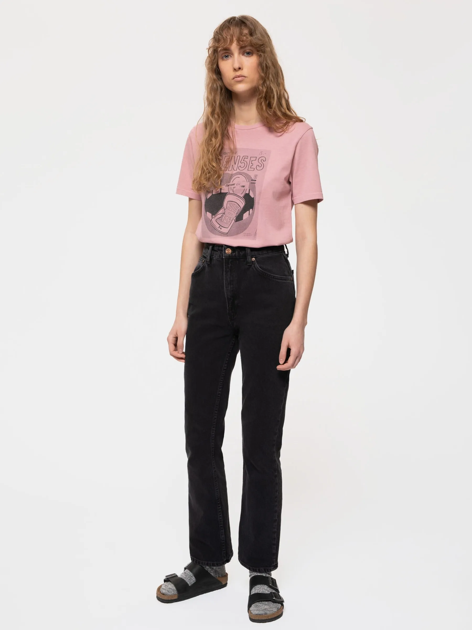 【Nudie Jeans】Joni Issue 5 Paper Pink 女款有機棉圖案Tee sold by Blue Beach Denim product image thumbnail 2