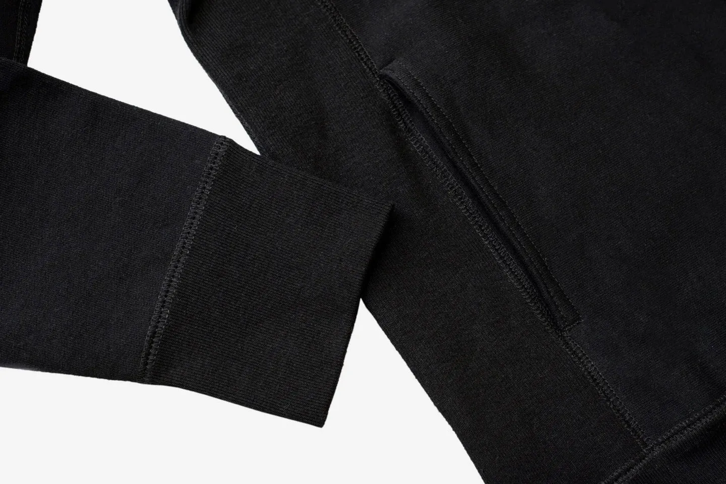 【3sixteen】Heavyweight Pullover Hoody Black 加拿大厚磅刷毛套頭連帽T黑色 sold by Blue Beach Denim product image thumbnail 3