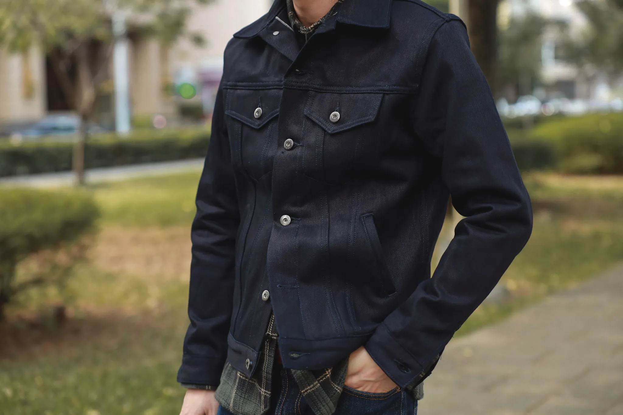 【3sixteen】Type 3s Denim Jacket Shadow Selvedge 雙染旗艦赤耳三代牛仔外套 sold by Blue Beach Denim product image thumbnail 2