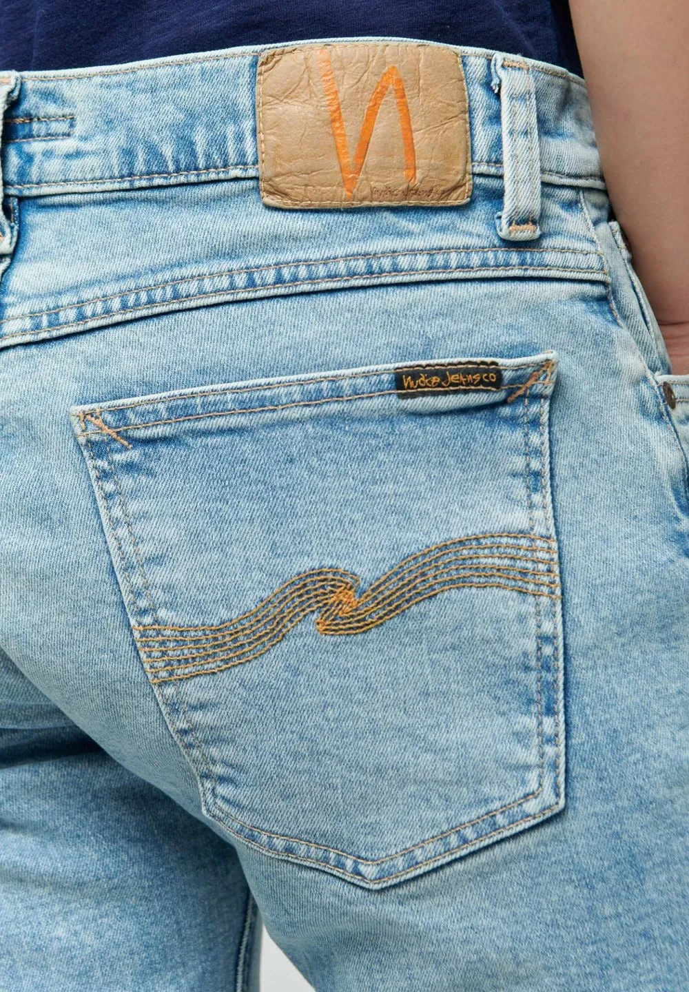 【Nudie Jeans】Tight Terry Light Sky 14.5oz 超彈性窄版低腰緊身褲 sold by Blue Beach Denim product image thumbnail 4