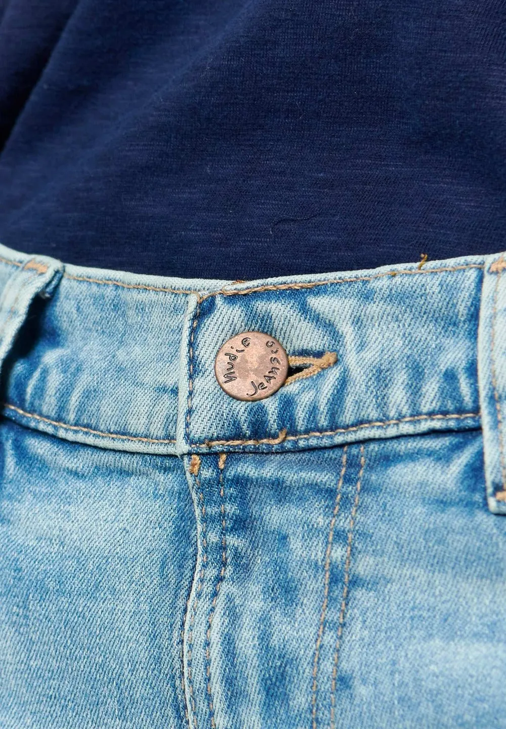 【Nudie Jeans】Tight Terry Light Sky 14.5oz 超彈性窄版低腰緊身褲 sold by Blue Beach Denim product image thumbnail 5