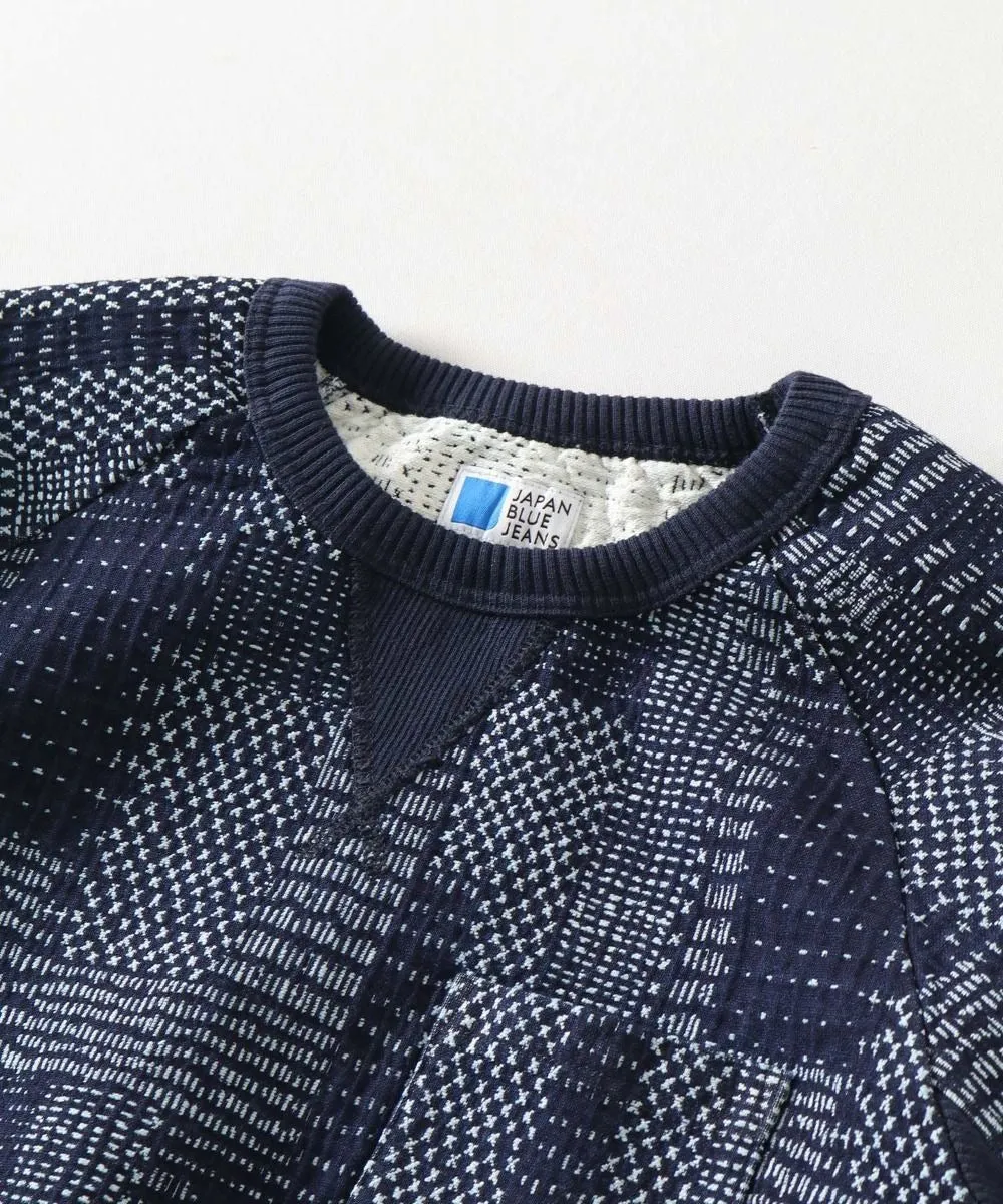 【Japan Blue Jeans】SASHIKO SWEATSHIRT / 藍染緹花 刺子拼接衛衣 sold by Blue Beach Denim product image thumbnail 3