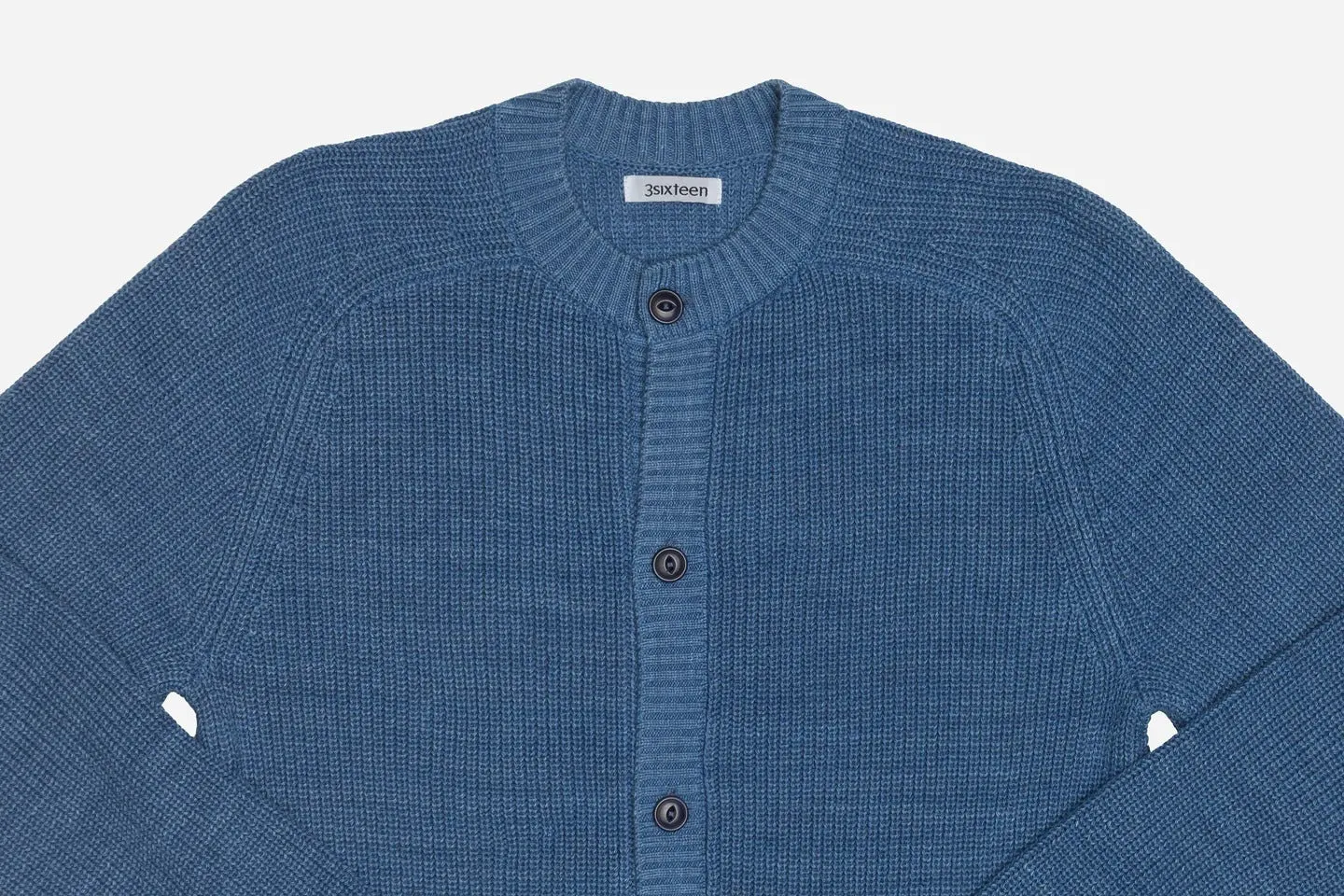 【3sixteen】義大利藍染匹馬棉 開襟毛衣/Crewneck Cardigan Indigo sold by Blue Beach Denim product image thumbnail 2
