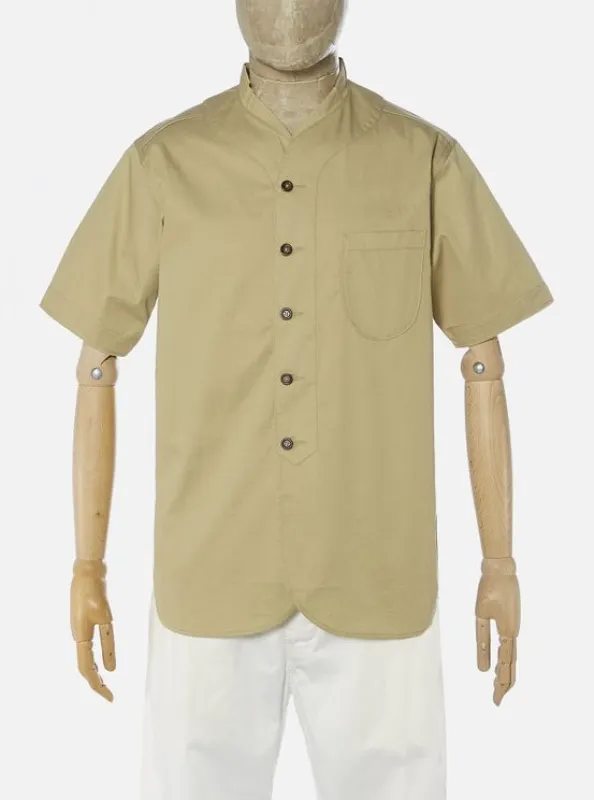 【Universal Works】ML SHIRT / 短袖棒球襯衫 卡其色 sold by Blue Beach Denim