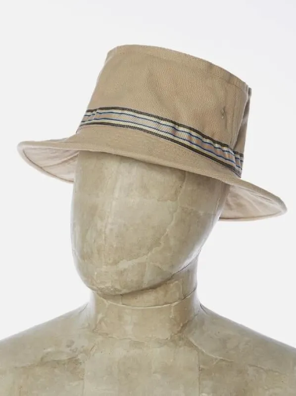 【Universal Works】PORK PIE Bucket Hat /滾邊壓紋漁夫帽 沙色 sold by Blue Beach Denim