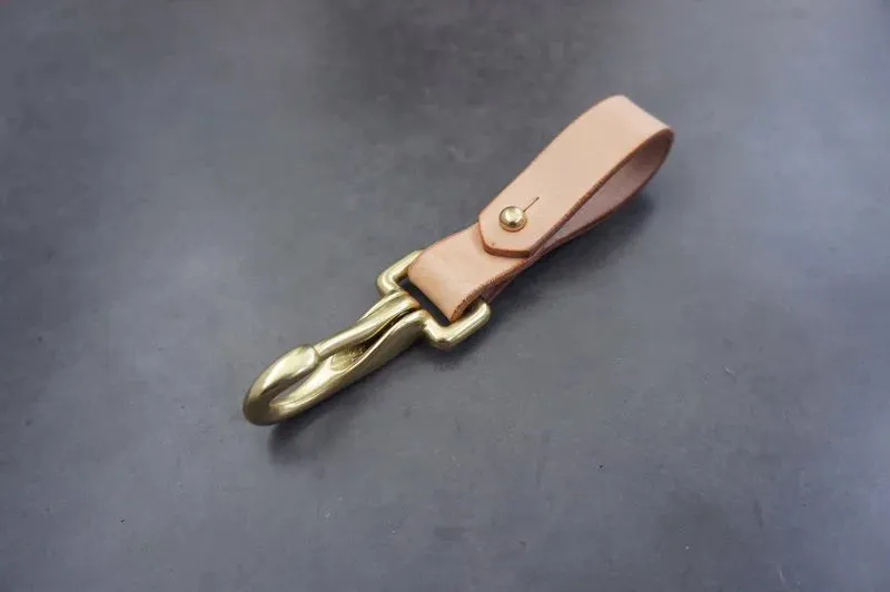 【Dyemond Goods】義大利植鞣革 美製純銅鑰匙圈/ Keyholder sold by Blue Beach Denim