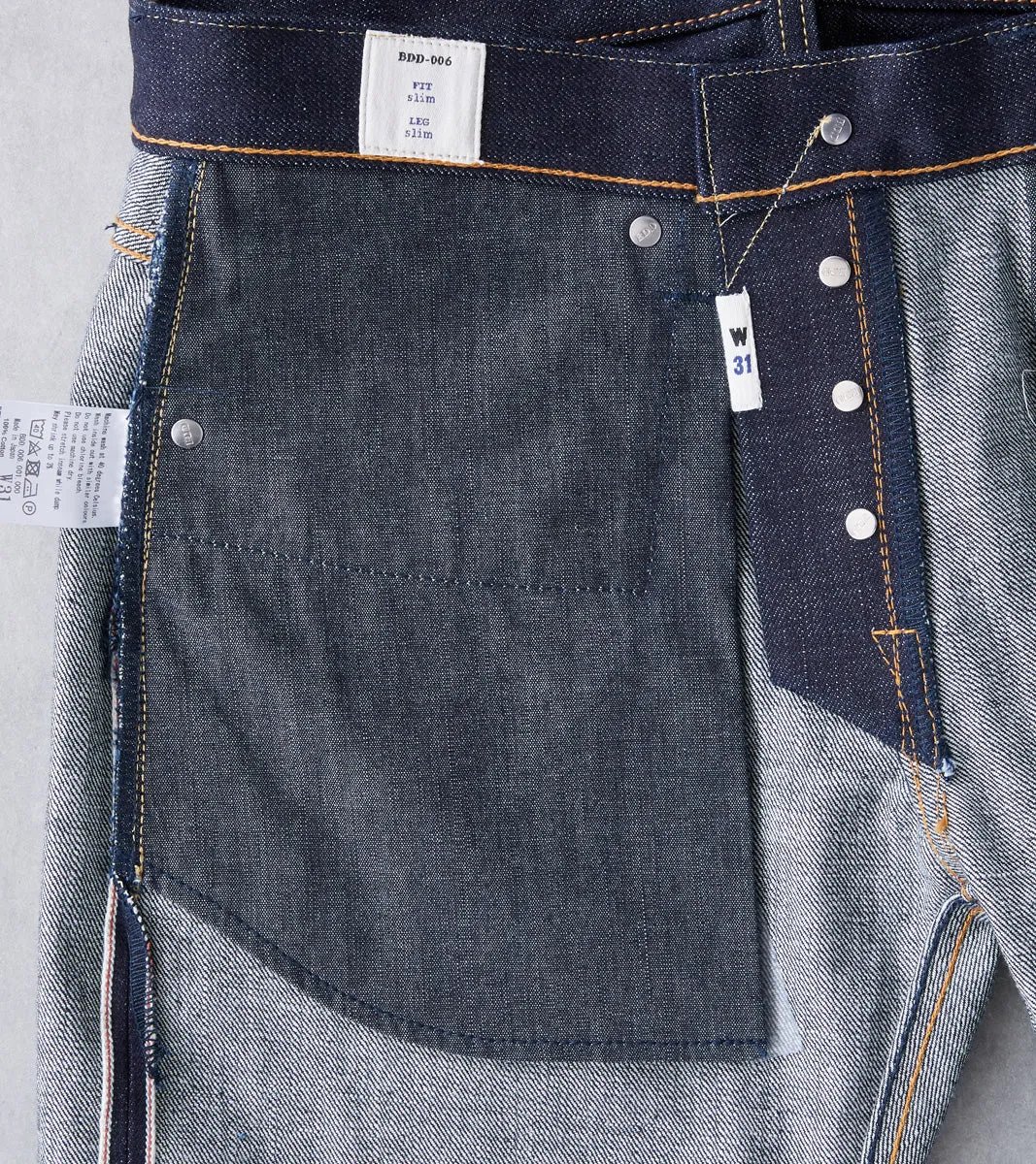 【Benzak Denim Developers】BDD-006 deep indigo 15.7 oz RHT / 濃藍染布料 修身小直筒 sold by Blue Beach Denim product image thumbnail 4