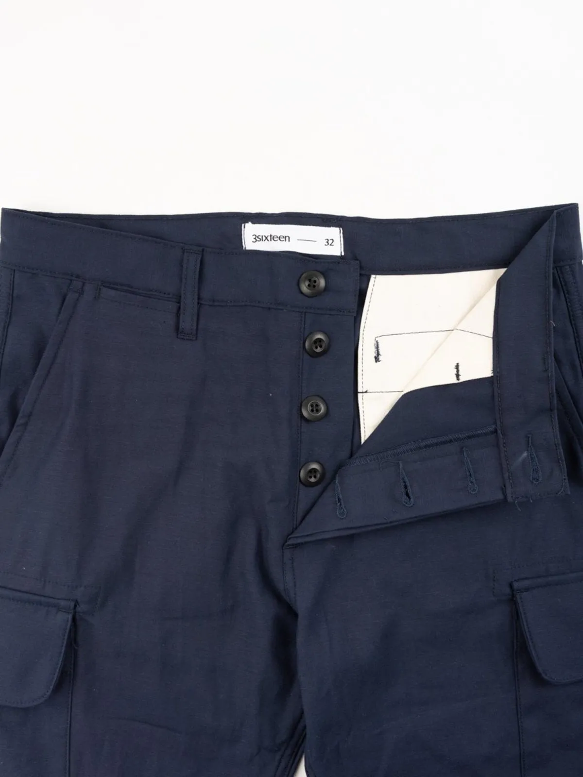 【3sixteen】Cargo Pants - Navy Back Satin / 美製 四口袋 工裝褲 沙丁布 海藍色 sold by Blue Beach Denim product image thumbnail 2