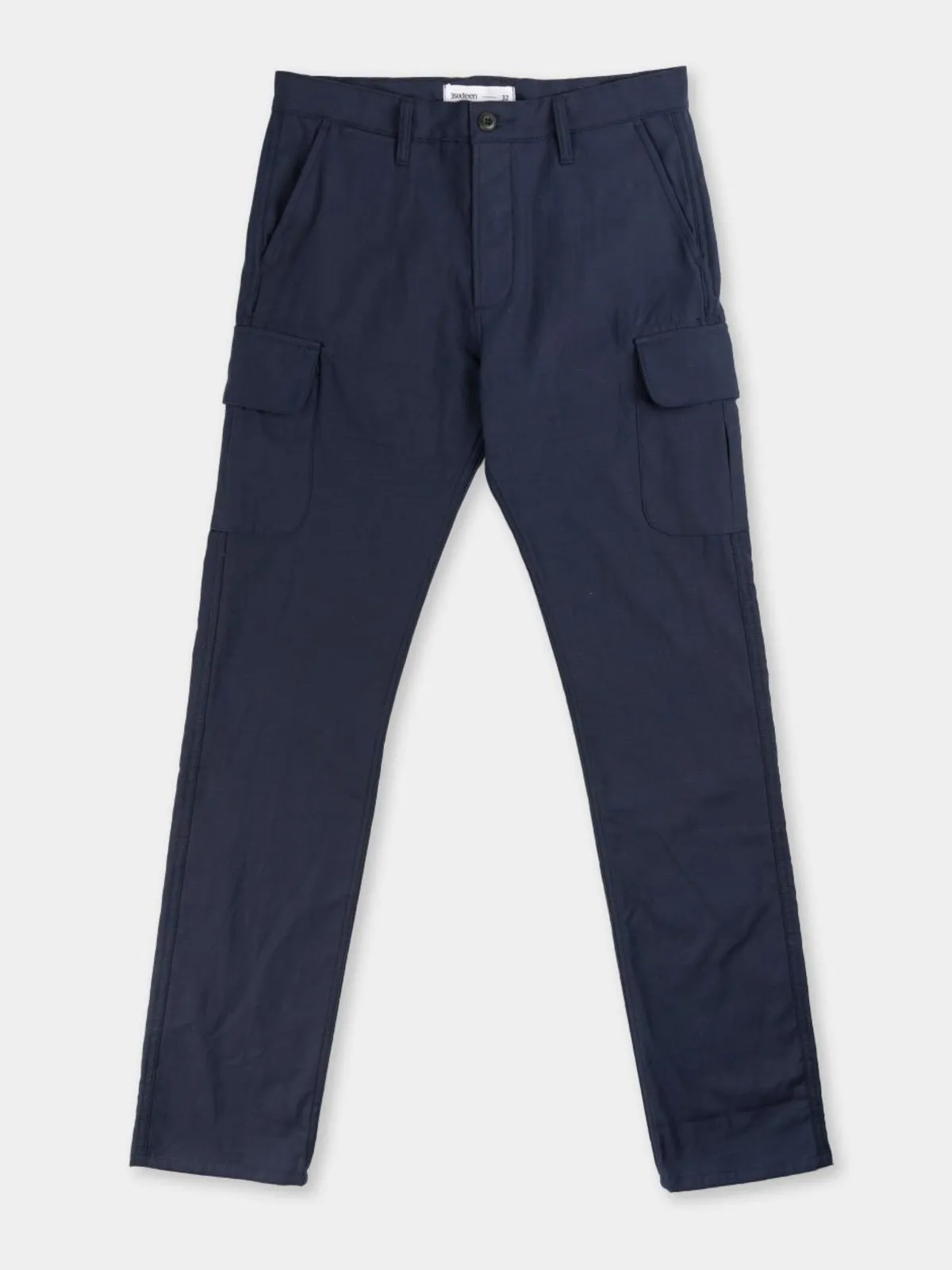 【3sixteen】Cargo Pants - Navy Back Satin / 美製 四口袋 工裝褲 沙丁布 海藍色 sold by Blue Beach Denim