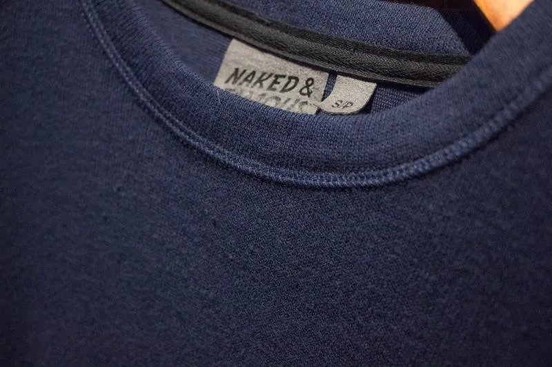 【Naked and Famous】Slim Crew Vintage Doubleface / 復古織布機 長袖 海藍 sold by Blue Beach Denim product image thumbnail 3