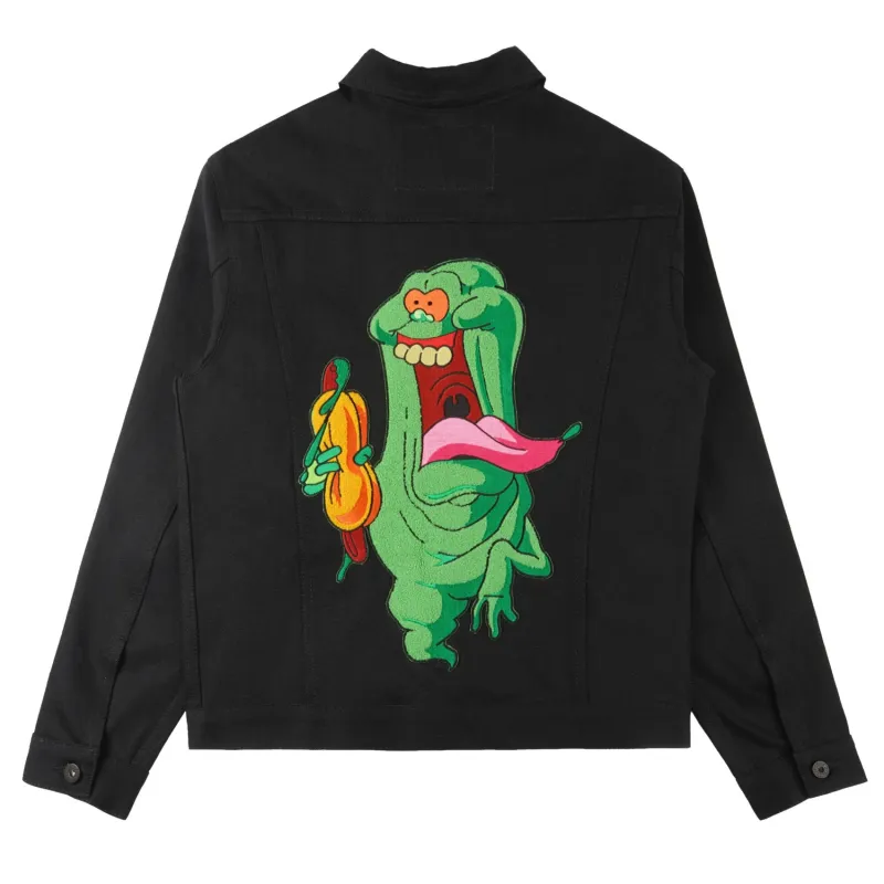 【Naked and Famous】Denim Jacket - Ghostbusters Slimer Jacket / 魔鬼剋星聯名 史萊姆 丹寧外套 sold by Blue Beach Denim