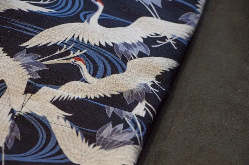 【Naked and Famous】Easy Shirt - Slub Cranes - Blue / 日本鶴花紋襯衫 sold by Blue Beach Denim product image thumbnail 3