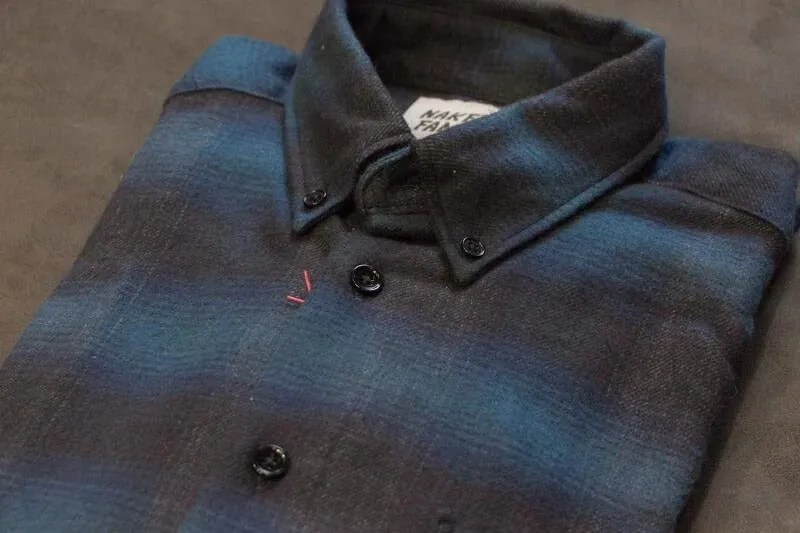 【Naked and Famous】Easy Shirt - Brushed Plaid - Blue / 微刷毛 法藍絨襯衫 sold by Blue Beach Denim