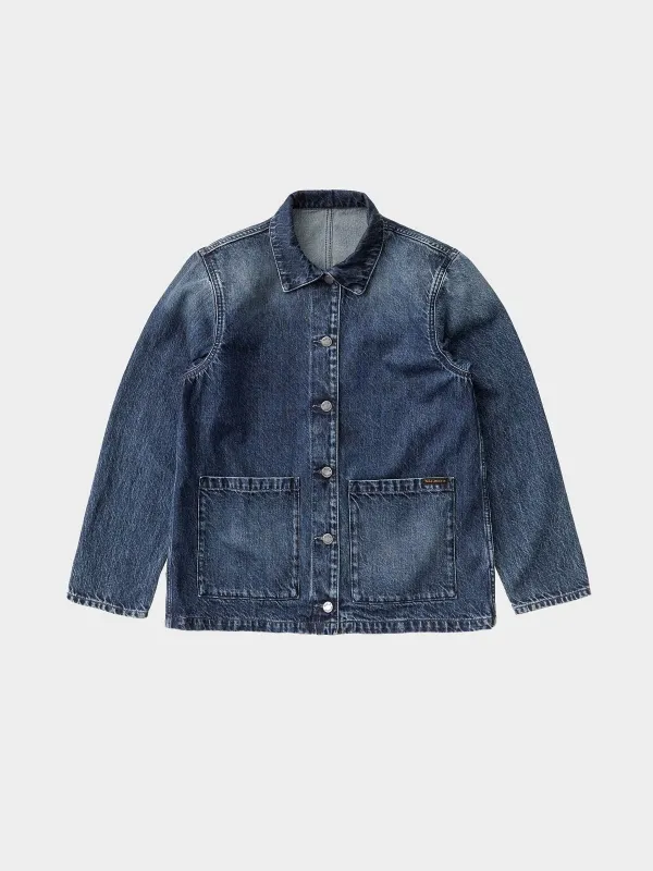 【Nudie Jeans】Nina Worker Jacket Denim／女版復古水洗工裝夾克 sold by Blue Beach Denim
