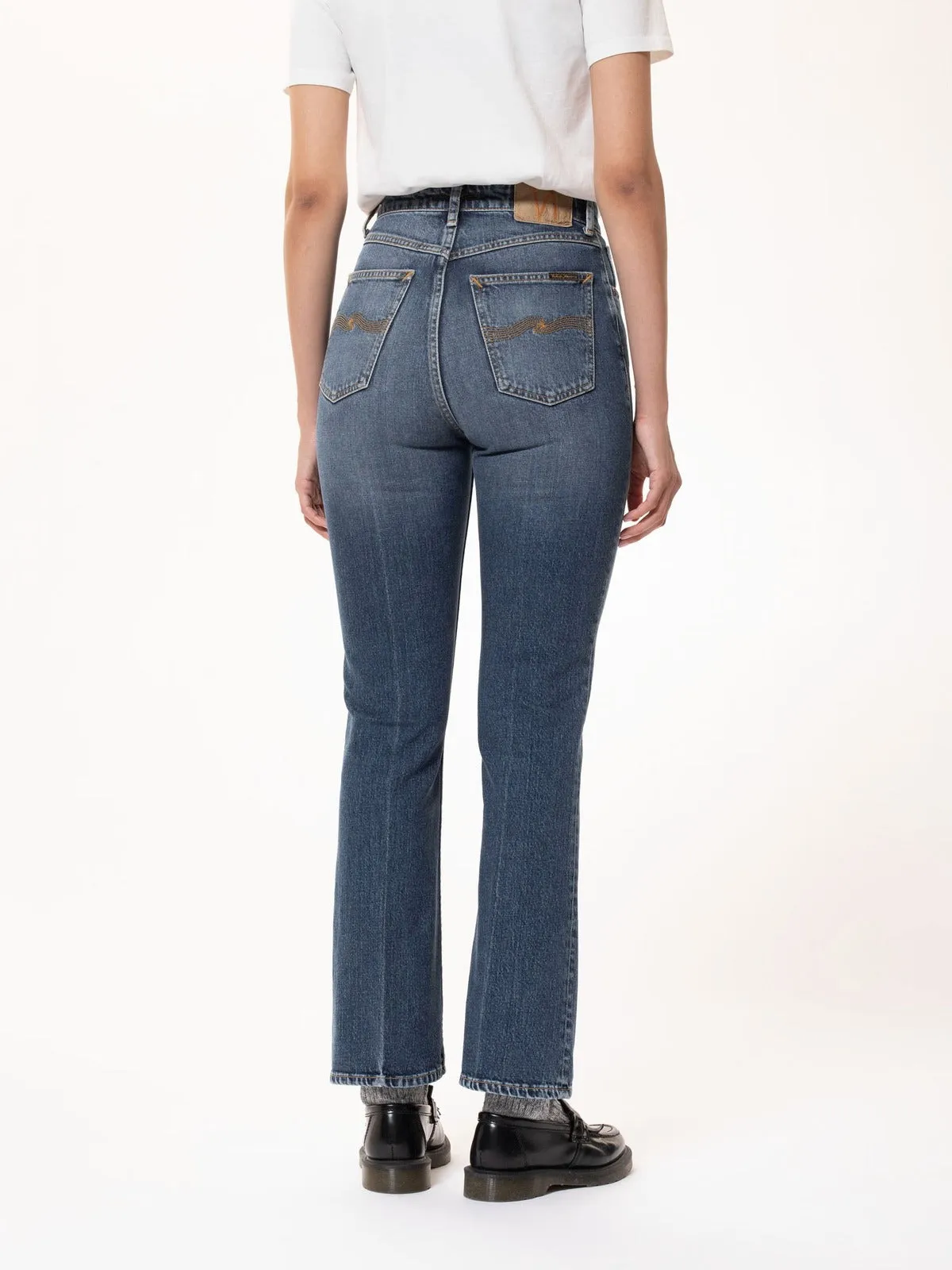 【Nudie Jeans】Rowdy Ruth Vintage Crease / 女版高腰微喇叭褲 sold by Blue Beach Denim product image thumbnail 4