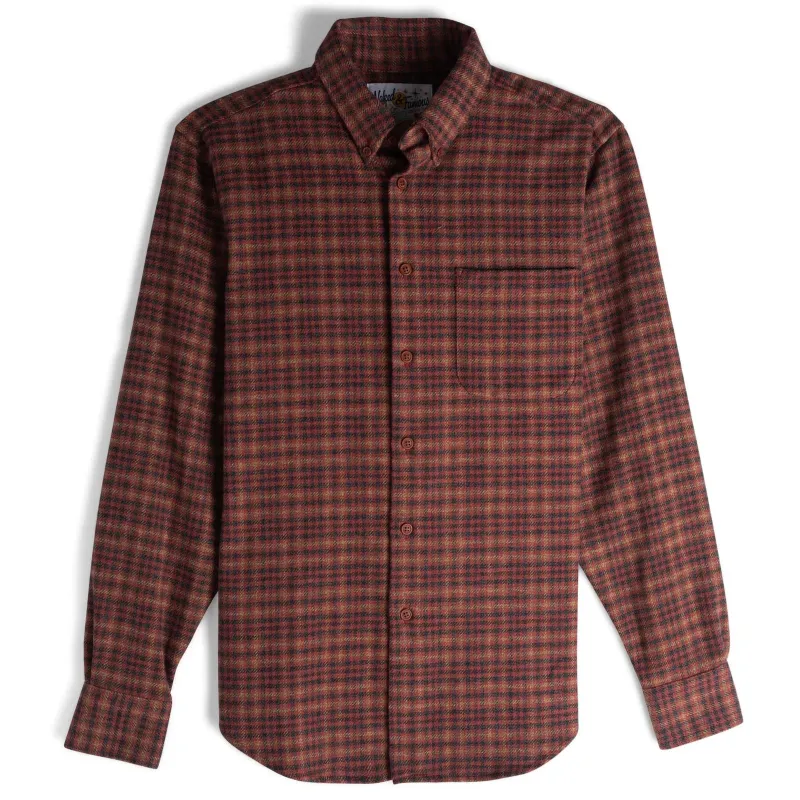 【Naked and Famous】Easy Shirt - Heavy Vintage Flannel - Red／重磅 日本雜色撚紗 復古法蘭絨襯衫 sold by Blue Beach Denim