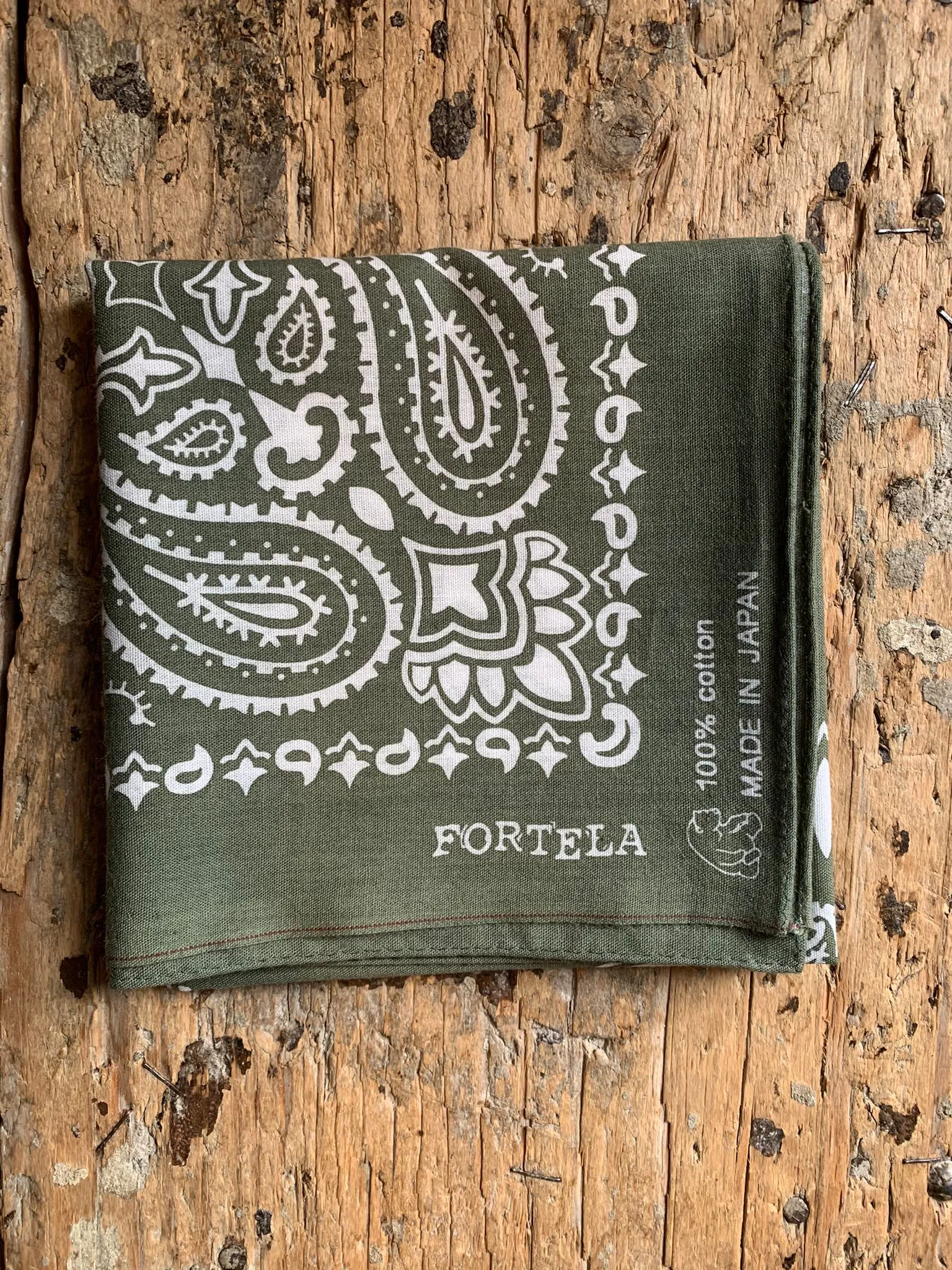 【Fortela】BANDANA PAISLEY GRE / 義大利製領巾 sold by Blue Beach Denim