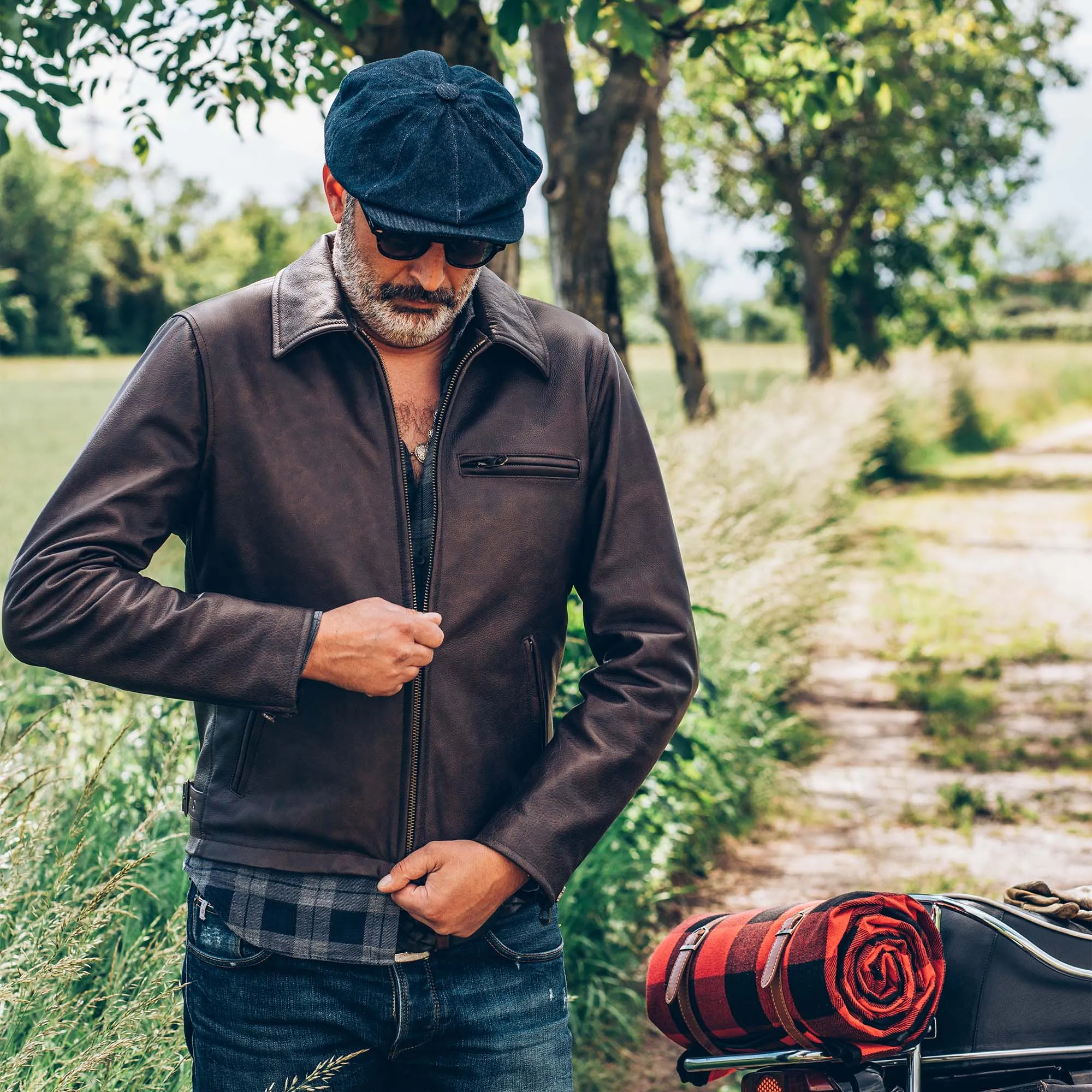 【Shangri-La Heritage】Varenne Brown Leather Jacket 40年代經典咖啡色茶芯皮衣 sold by Blue Beach Denim product image thumbnail 3