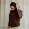 【Shangri-La Heritage】Café Racer Brown Leather Jacket 咖啡色小羊皮騎士皮衣 sold by Blue Beach Denim