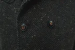 【Freenote】WELLS OLIVE/日本斜紋布 拚皮 中版 羊毛雙排扣大衣 sold by Blue Beach Denim