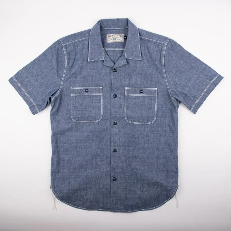 【Freenote】Dayton Chambray／布邊 水手布 短袖工裝襯衫 sold by Blue Beach Denim