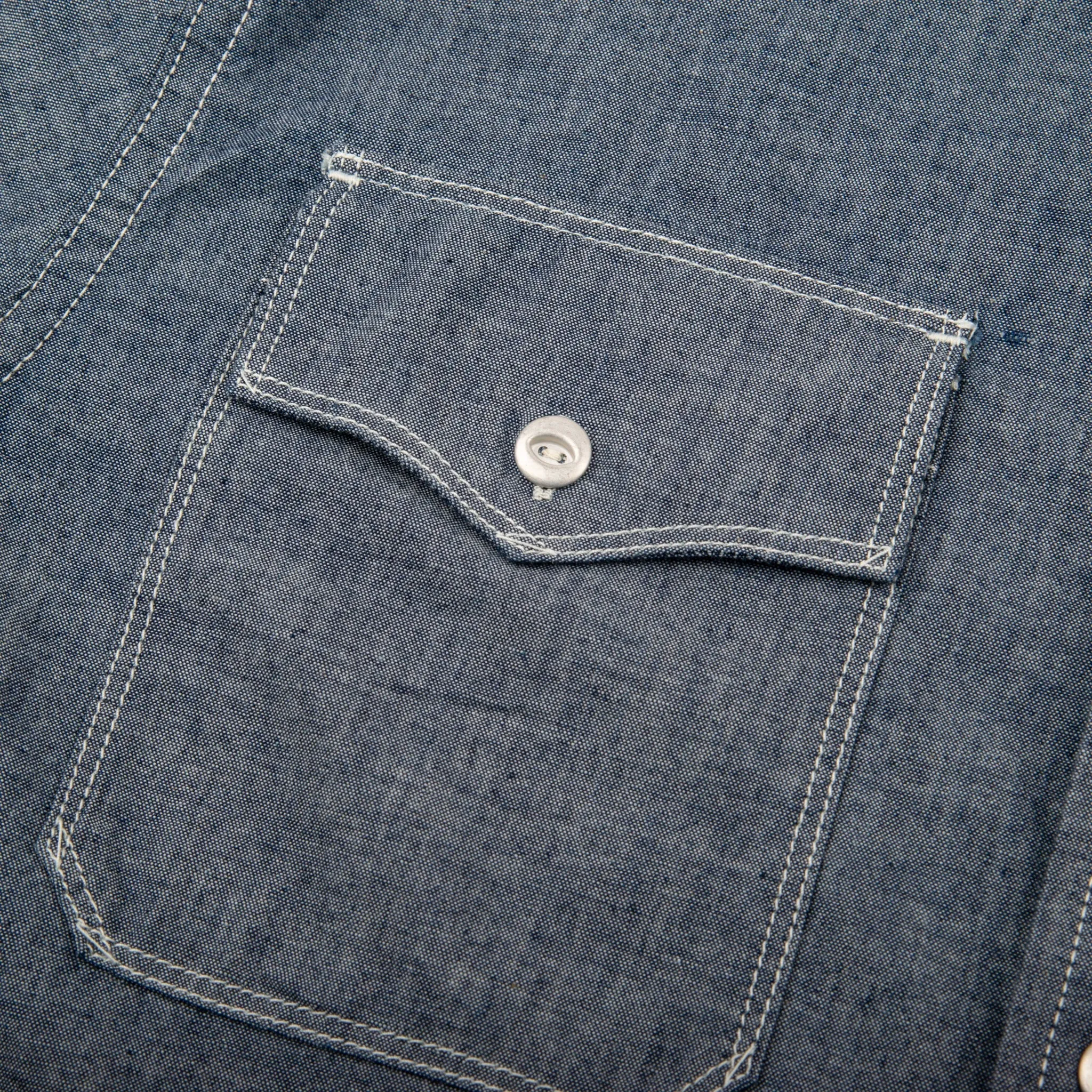 【Freenote】Scout S/S Grey Chambray/灰色 赤耳水手布 短袖工裝襯衫 sold by Blue Beach Denim product image thumbnail 4