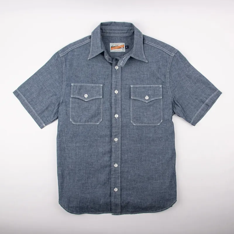 【Freenote】Scout S/S Grey Chambray/灰色 赤耳水手布 短袖工裝襯衫 sold by Blue Beach Denim