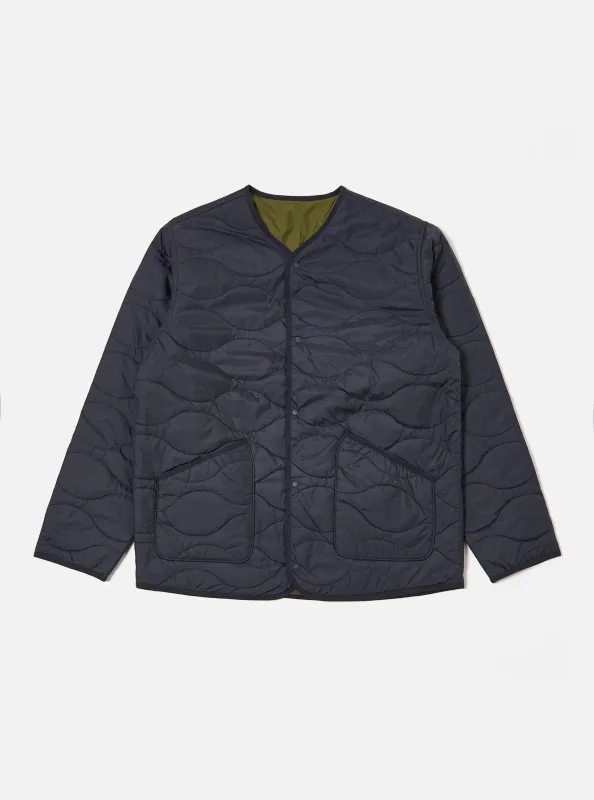 【Universal Works】Reversible Liner Jacket In Navy Italian Nylon／義大利尼龍雙面襯裡夾克 sold by Blue Beach Denim
