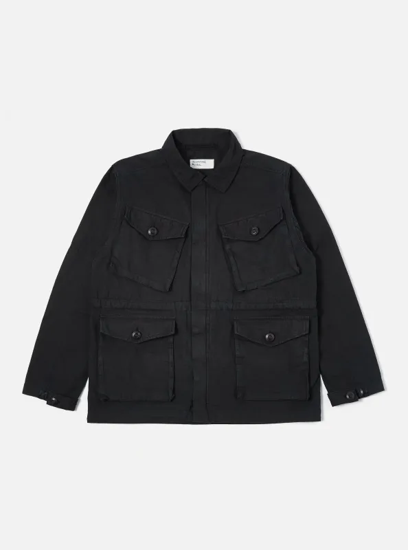 【Universal Works】Peacenik Jacket In Black Heavy Ripstop／一洗抗撕裂軍布 NATO戰術夾克 sold by Blue Beach Denim