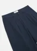 【Universal Works】Double Pleat Pant In Navy Twill/寬鬆直筒 海軍藍雙摺斜紋休閒褲 sold by Blue Beach Denim