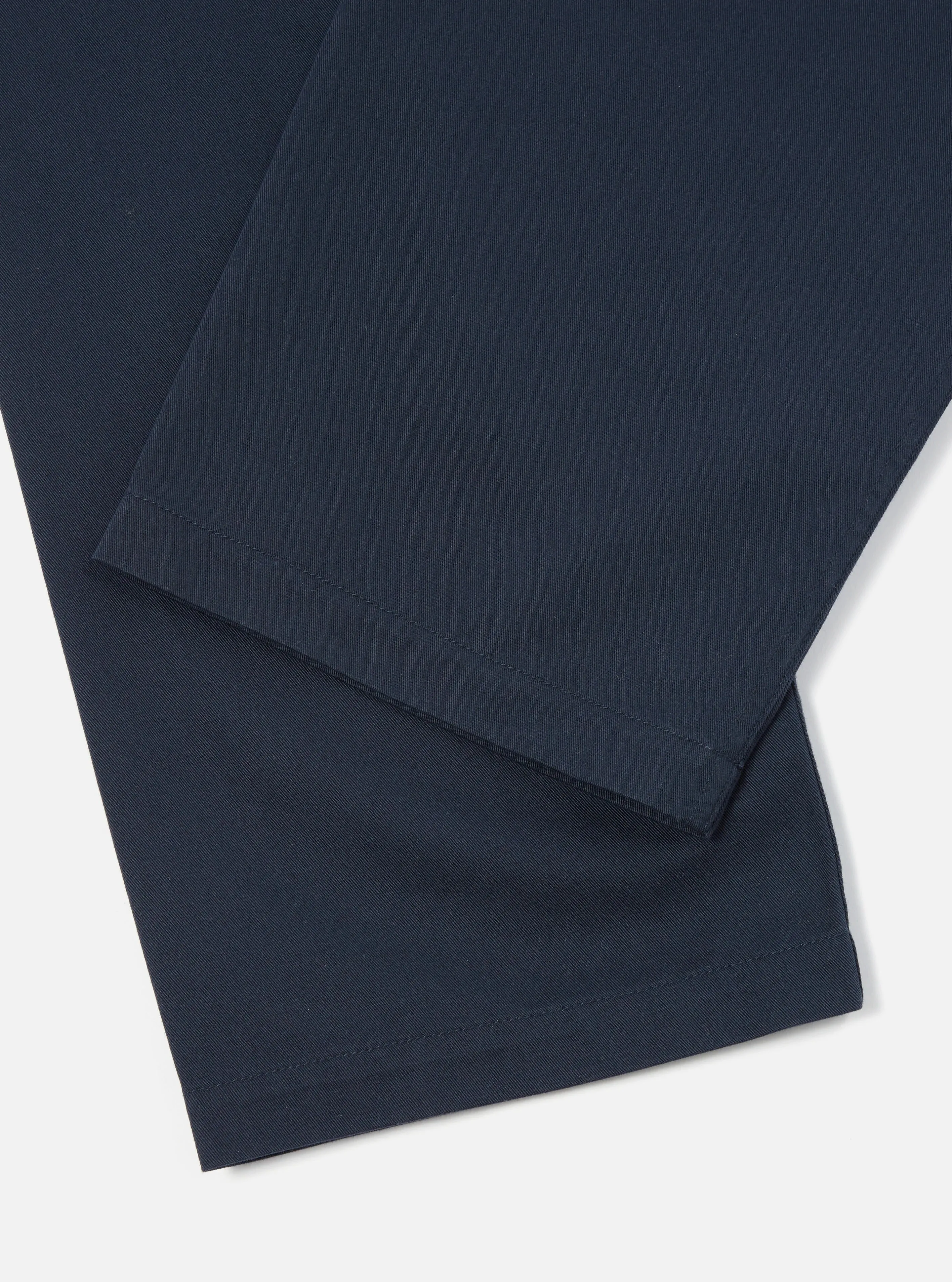 【Universal Works】Double Pleat Pant In Navy Twill/寬鬆直筒 海軍藍雙摺斜紋休閒褲 sold by Blue Beach Denim product image thumbnail 4