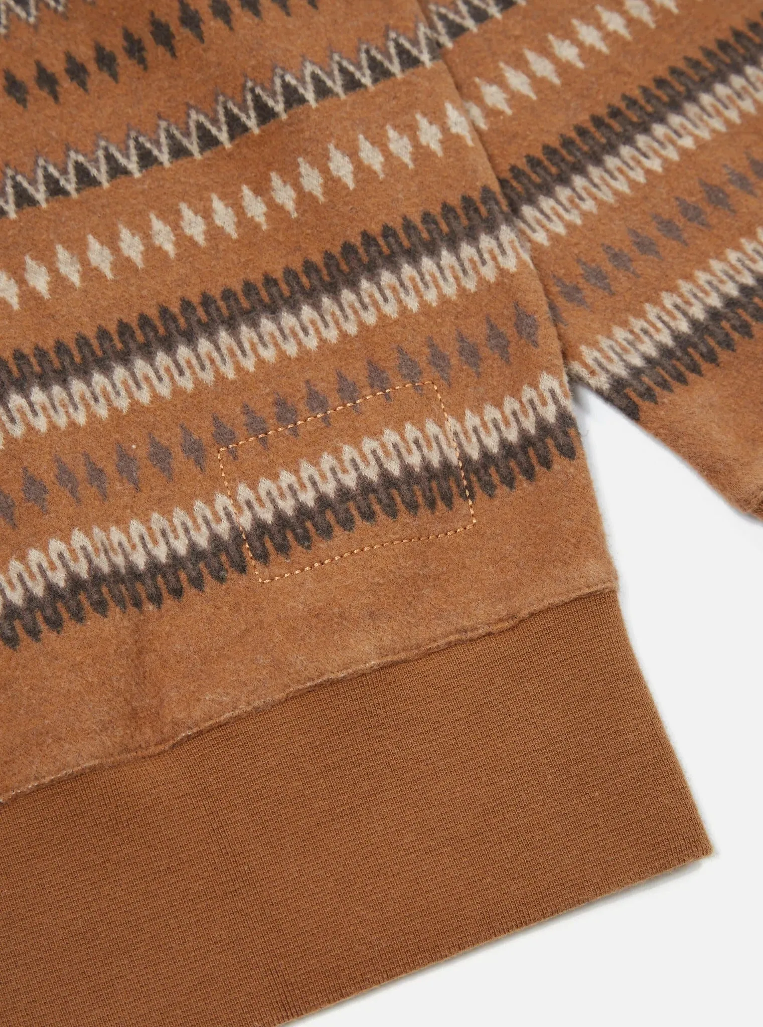 【Universal Works】Classic Crew Sweatshirt In Brown Hikers Jacquard/經典緹花針織衫 sold by Blue Beach Denim product image thumbnail 4