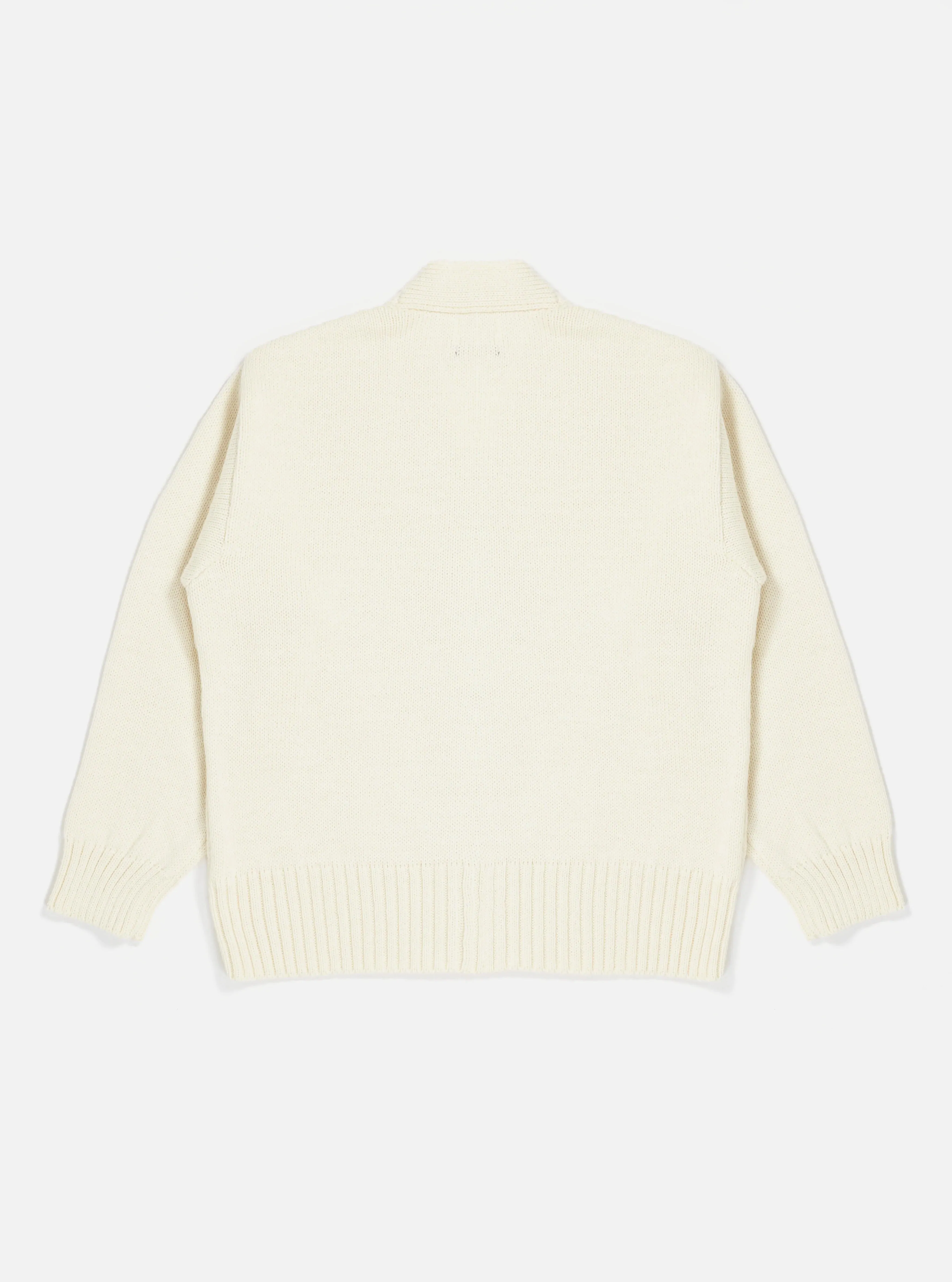 【Universal Works】Cable Knit Cardigan In Ecru Soft Wool 親膚羊毛針織毛衣 sold by Blue Beach Denim product image thumbnail 5