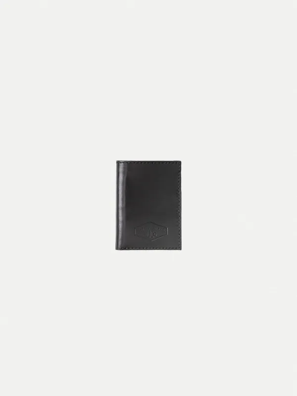 【Nudie Jeans】Hagdahl Wallet New Logo Black／ 植鞣革短夾 sold by Blue Beach Denim
