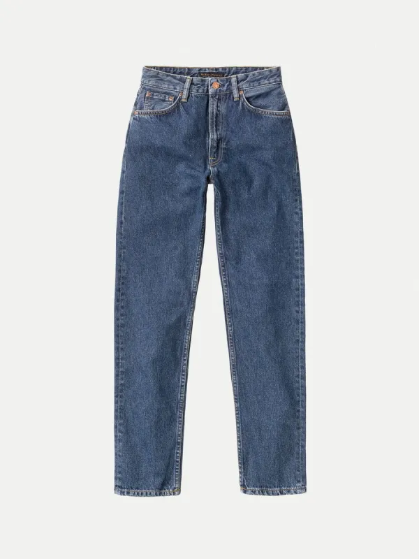【Nudie Jeans】Breezy Britt 90s Stone 女版高腰寬錐形褲 sold by Blue Beach Denim
