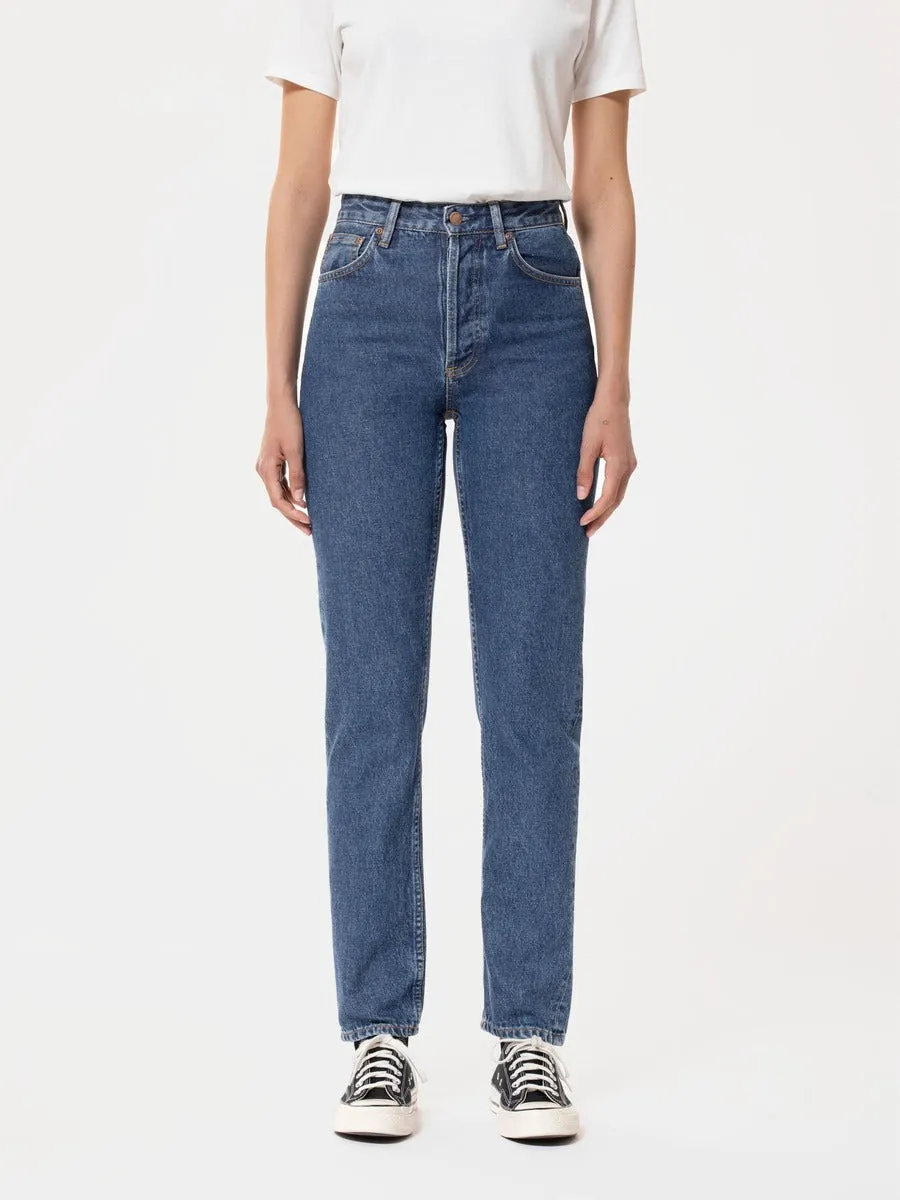 【Nudie Jeans】Breezy Britt 90s Stone 女版高腰寬錐形褲 sold by Blue Beach Denim product image thumbnail 2