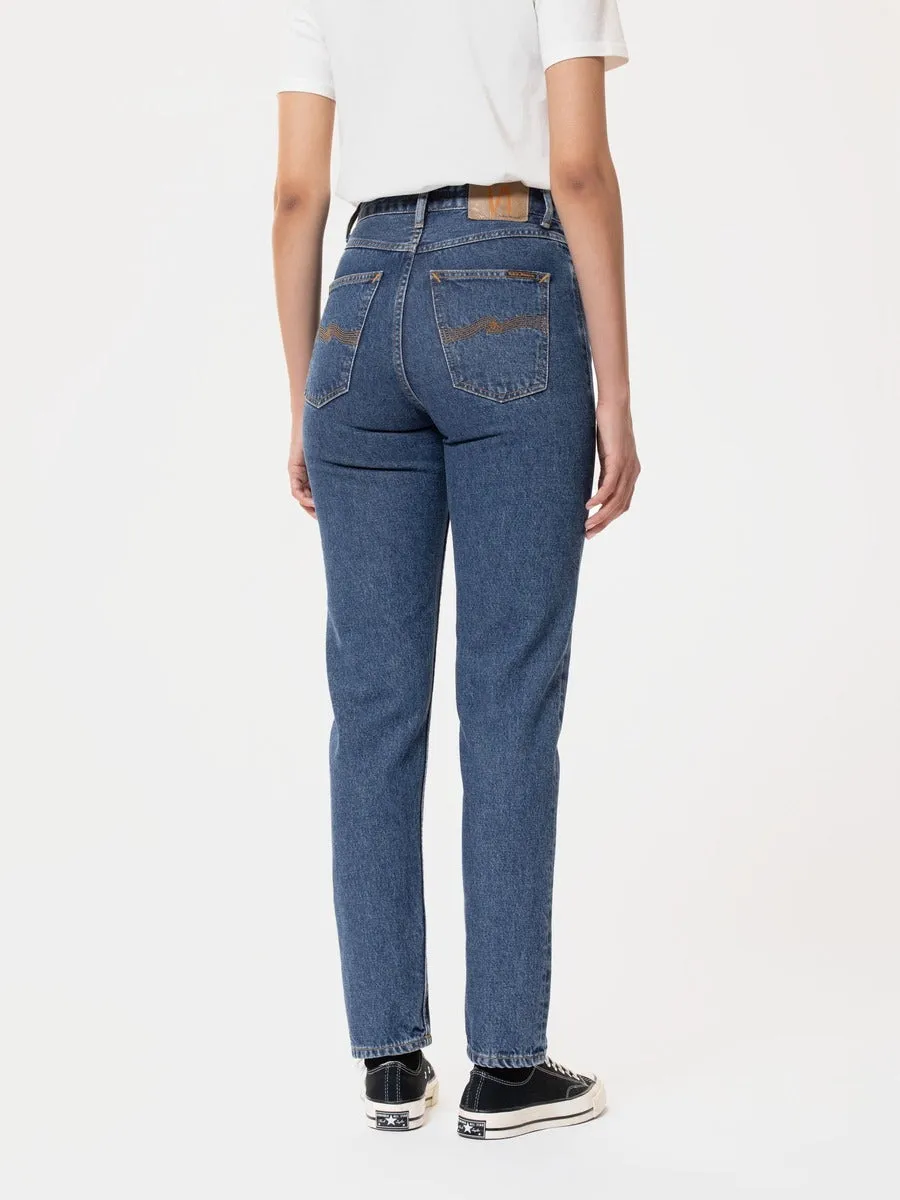 【Nudie Jeans】Breezy Britt 90s Stone 女版高腰寬錐形褲 sold by Blue Beach Denim product image thumbnail 4