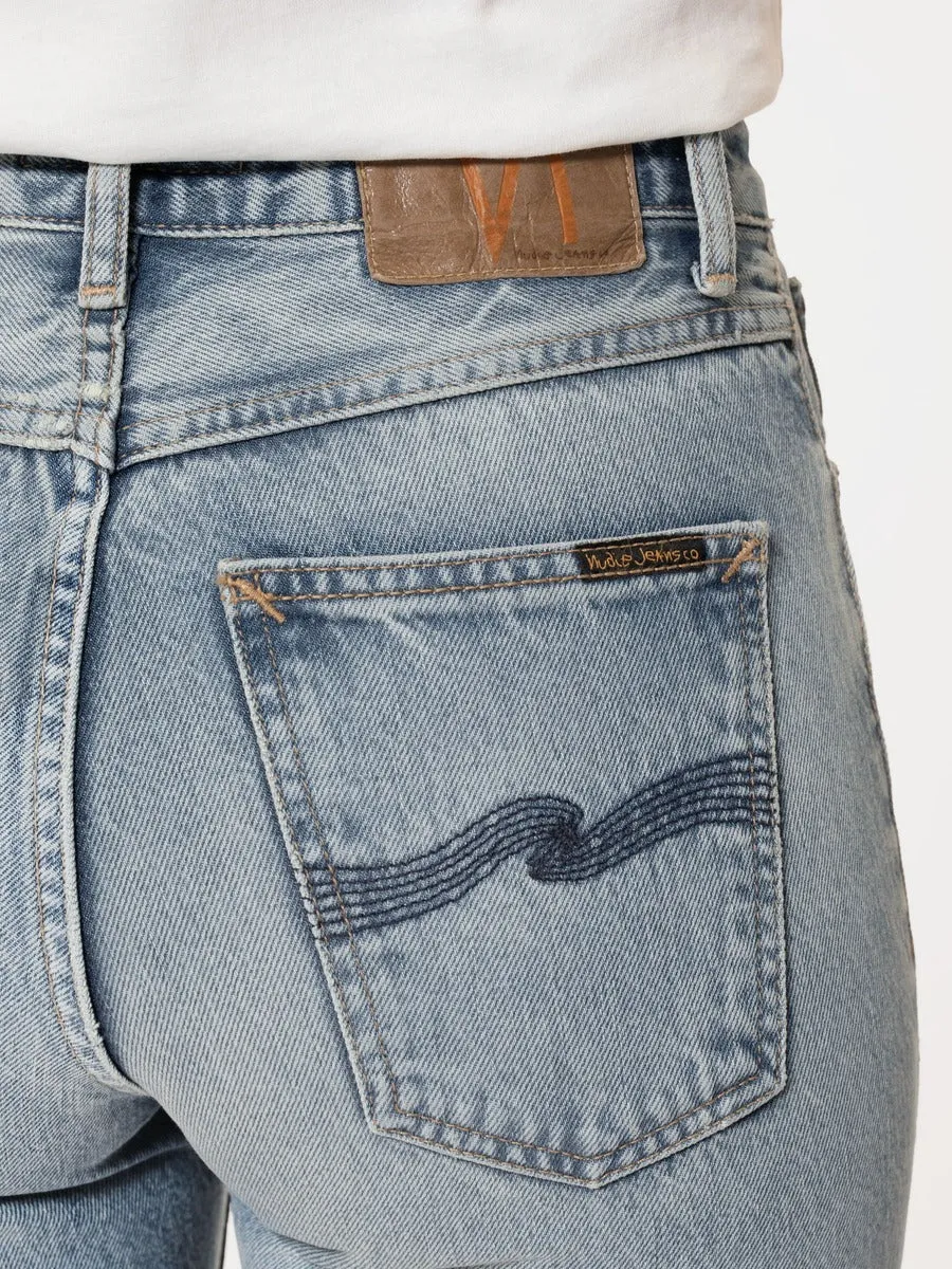 【Nudie Jeans】Breezy Britt Blue Desert / 女版高腰寬錐形褲 sold by Blue Beach Denim product image thumbnail 5